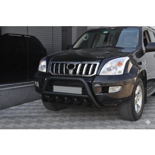 Lav bullbar WT003 Black (rustfrit stål) Toyota Land Cruiser Prado 120 2002–2009 foto 1