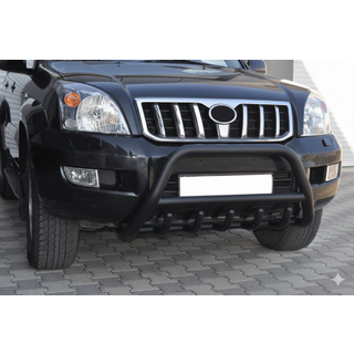 Lav bullbar WT003 Black (rustfrit stål) Toyota Land Cruiser Prado 120 2002–2009 foto 3