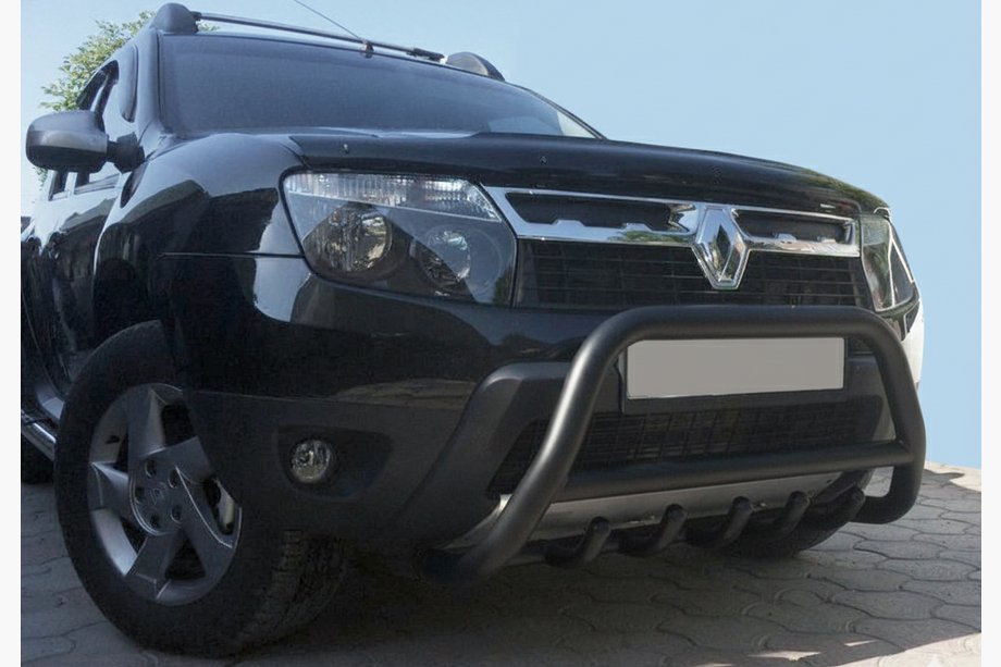 Dacia Duster 2008–2018 Kængurubøjle uden logo WT003 Black (rustfrit stål) Foto 3