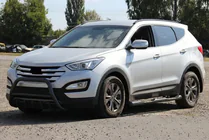 Hyundai Santa Fe 3 2012–2018 Frontbøjle WT003 Black (rustfrit stål) foto 1