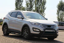 Hyundai Santa Fe 3 2012–2018 Frontbøjle WT003 Black (rustfrit stål) foto 4
