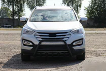 Hyundai Santa Fe 3 2012–2018 Frontbøjle WT003 Black (rustfrit stål) foto 3