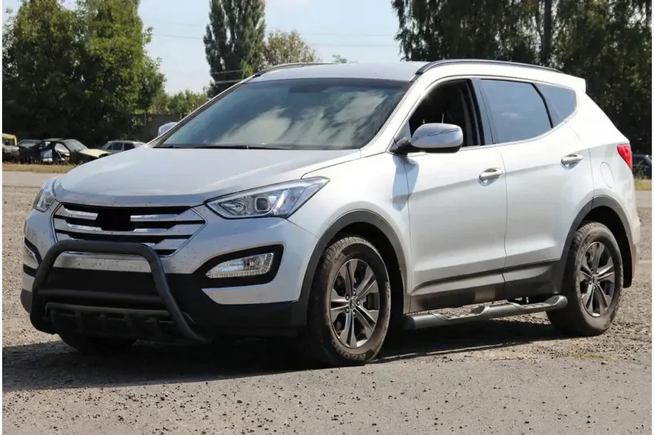 Hyundai Santa Fe 3 2012–2018 Frontbøjle WT003 Black (rustfrit stål) Image