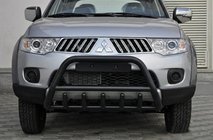 Mitsubishi L200 2006–2015 Kængurubøjle WT003 Black (rustfrit stål) foto 3