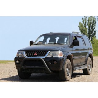 Bullbar WT003 Black (rustfrit stål) Mitsubishi Pajero Sport 1996–2007 foto 3