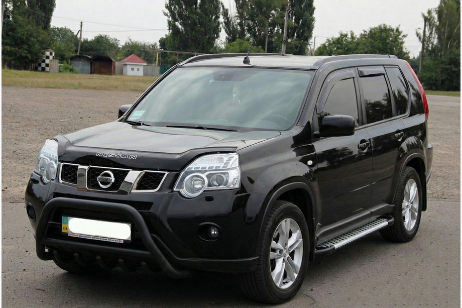 Nissan X-trail T31 2007–2014 Frontbøjle WT003 Black (rustfrit stål) Image