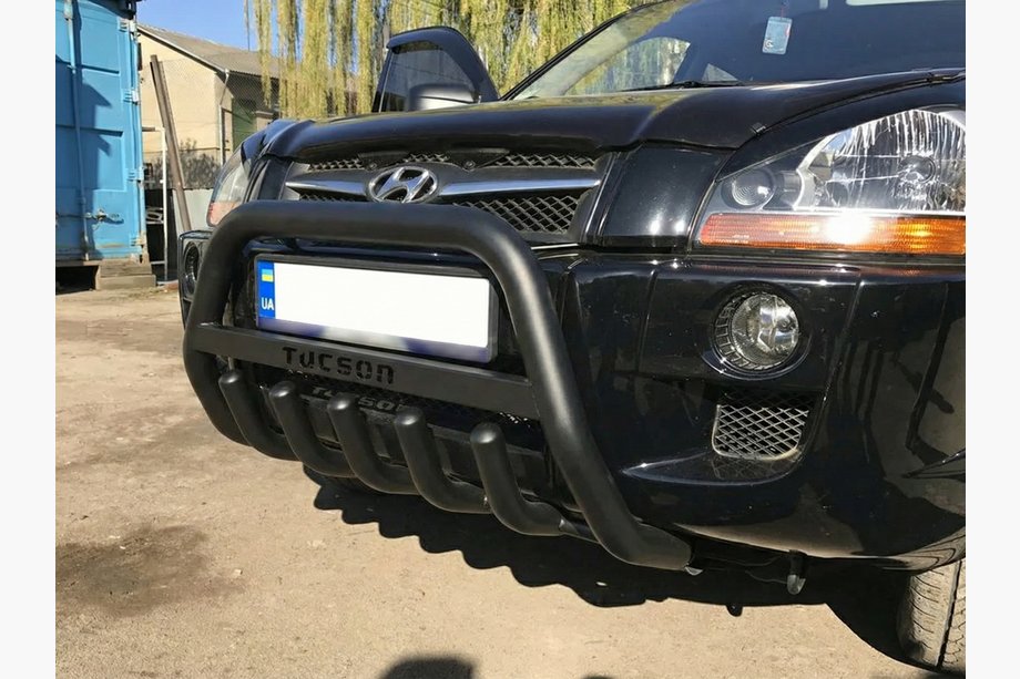 Hyundai Tucson JM 2004– Kængurubøjle WT004 Black (rustfrit stål) Image
