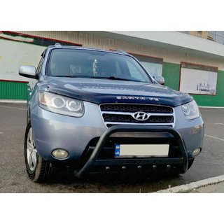 Kængurubøjle WT004 Black (rustfrit stål) Hyundai Santa Fe 2 2006–2012 foto 2