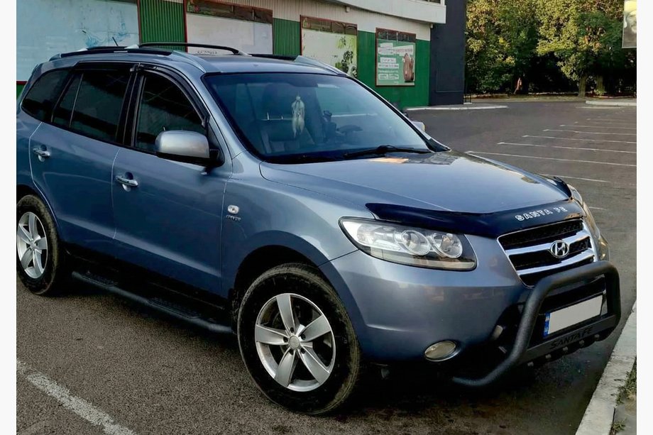 Hyundai Santa Fe 2 2006–2012 Kængurubøjle WT004 Black (rustfrit stål) Image