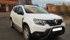 Renault Duster 2018–2024 Frontbøjle med WT004 Black-tekst (rustfrit stål) foto 4