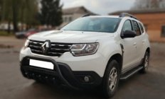 Dacia Duster 2018–2024 Frontbøjle med WT004 Black-tekst (rustfrit stål) foto 1