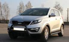 Kia Sportage 2010–2015 Frontbøjle WT004 Black (rustfrit stål) foto 1