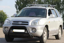 Hyundai Santa Fe 1 2000–2006 Frontbøjle WT004 Black (rustfrit stål) foto 1