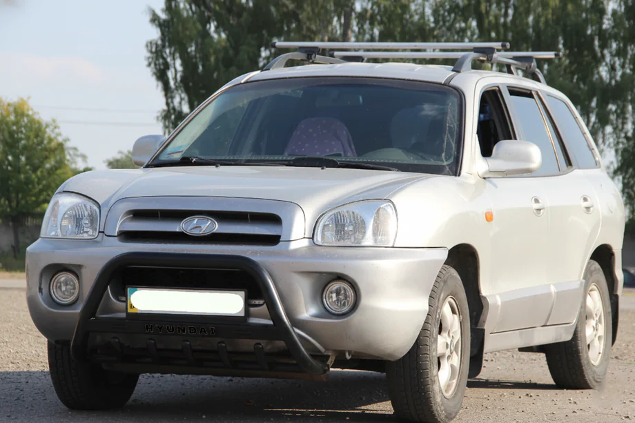 Hyundai Santa Fe 1 2000–2006 Frontbøjle WT004 Black (rustfrit stål) Image