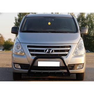 Frontbøjle WT004 Black (rustfrit stål) Hyundai H300, H1, Starex 2008–2020 foto 1