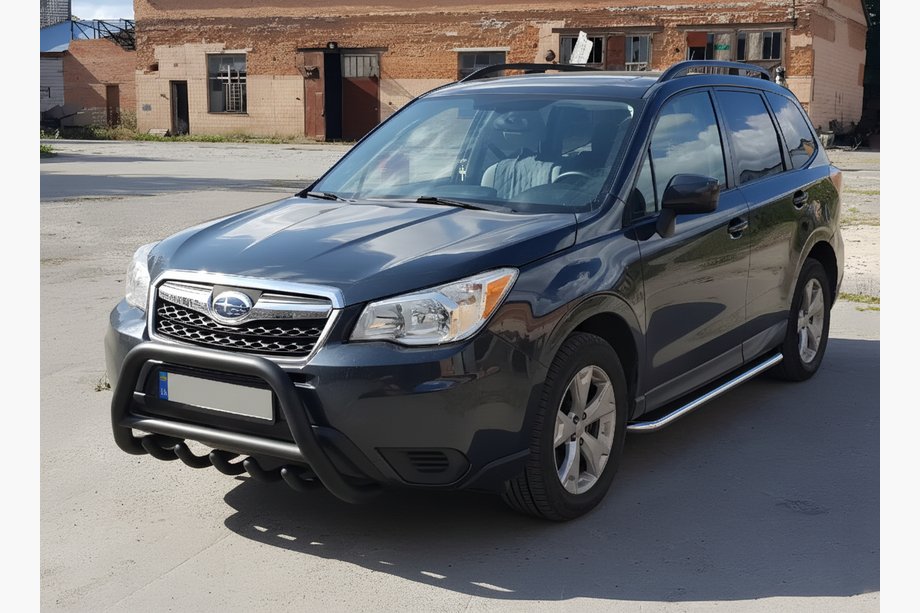 Subaru Forester 2013–2018 Bullbar WT003 Black (rustfrit stål) Image