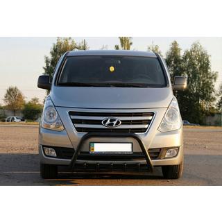 Bullbar WT003 Black (rustfrit stål) Hyundai H300, H1, Starex 2008–2020 foto 1