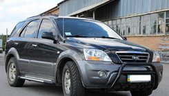 Kia Sorento I BL 2002–2009 Bullbar WT003 Black-2 (rustfrit stål) foto 4