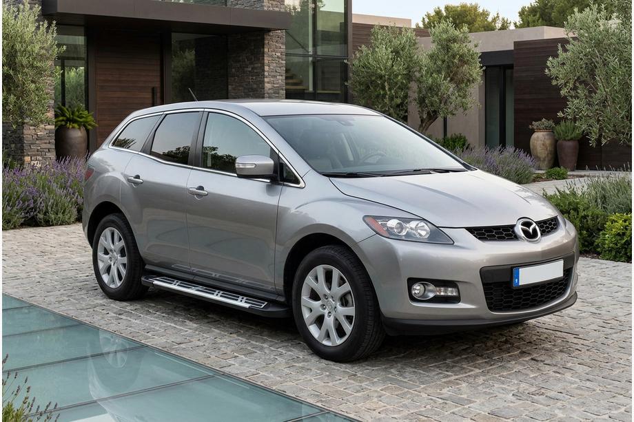 Mazda CX-7 2006–2012 Sunrise sidetrin (2 stk., aluminium) Image