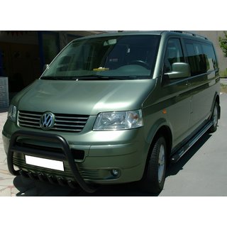 Kængurubøjle WT003 Black (rustfrit stål) Volkswagen T5 Transporter 2003–2010 foto 3