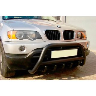 Bullbar WT003 Black (rustfrit stål) BMW X5 E53 1999–2006 foto 1