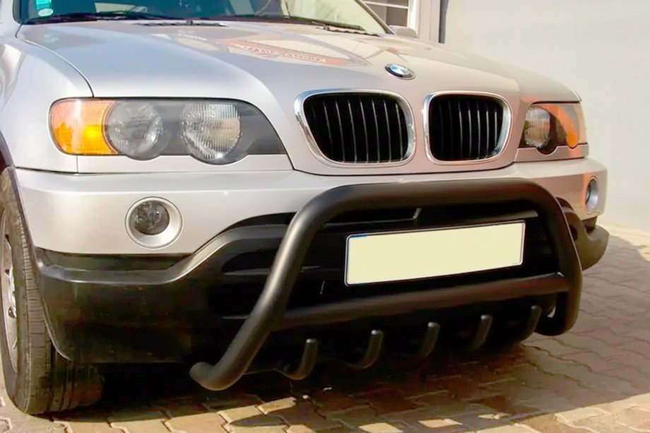BMW X5 E53 1999–2006 Bullbar WT003 Black (rustfrit stål) Image