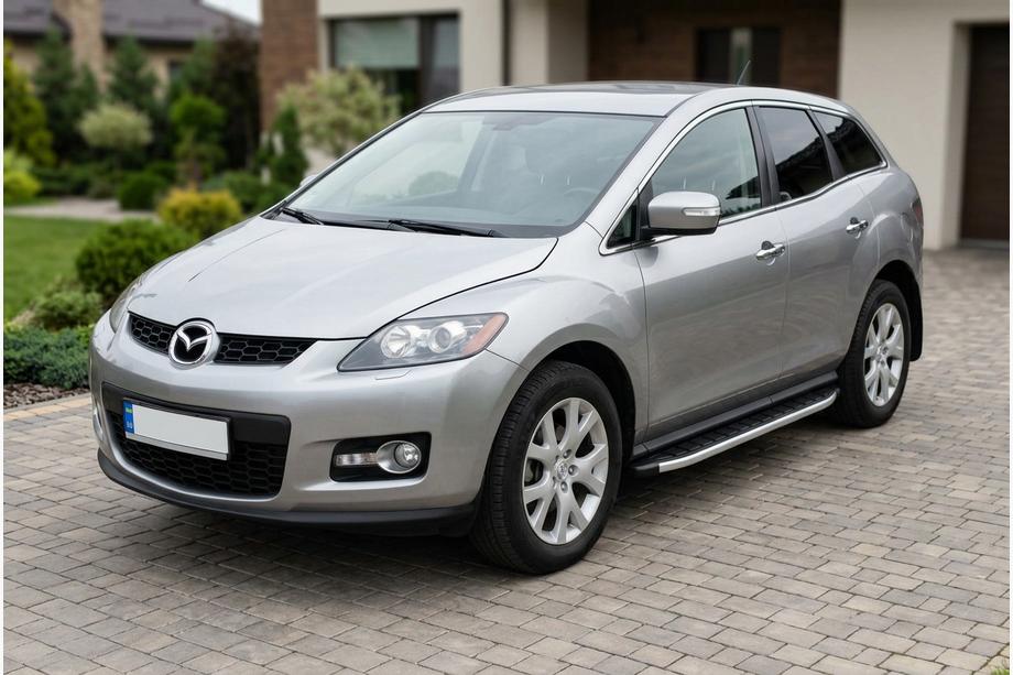 Mazda CX-7 2006–2012 Fullmond sidetrin (2 stk., aluminium) Image