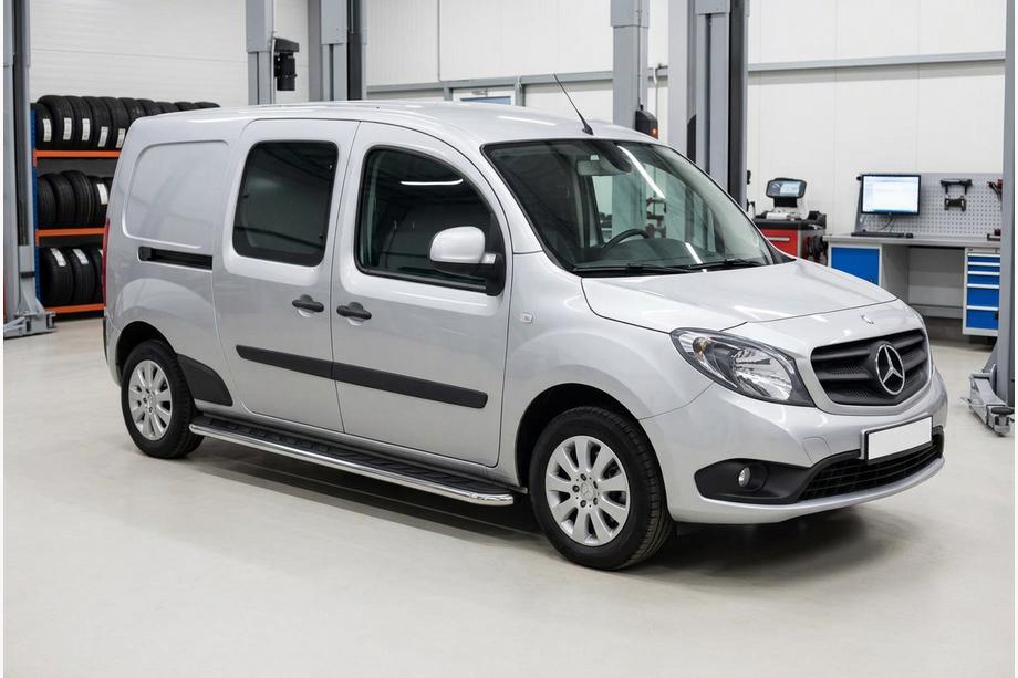 Mercedes Citan 2013–2021 Maydos V1 sidetrin (2 stk., aluminium + rustfrit stål) Image