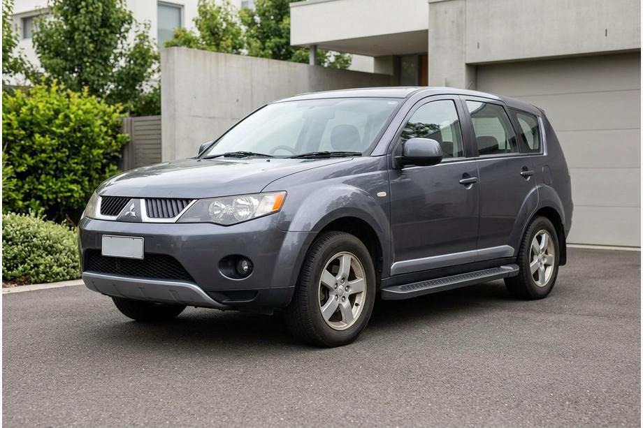 Mitsubishi Outlander 2006–2012 Allmond Black sidetrin (2 stk., aluminium) Image