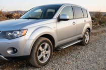 Mitsubishi Outlander 2006–2012 Sidetrin Line (2 stk., aluminium) foto 1