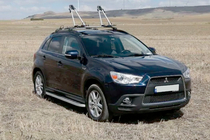 Mitsubishi Outlander 2006–2012 Sidetrin Tayga Grey (2 stk., aluminium) foto 6