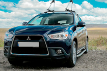 Mitsubishi Outlander 2006–2012 Sidetrin Tayga Grey (2 stk., aluminium) foto 7
