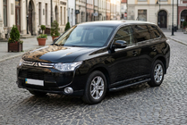 Mitsubishi Outlander 2012–2021 Allmond Black sidetrin (2 stk., aluminium) foto 1
