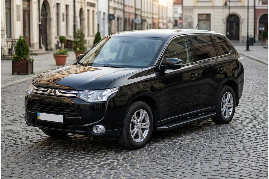 Mitsubishi Outlander 2012–2021 Allmond Black sidetrin (2 stk., aluminium) Image