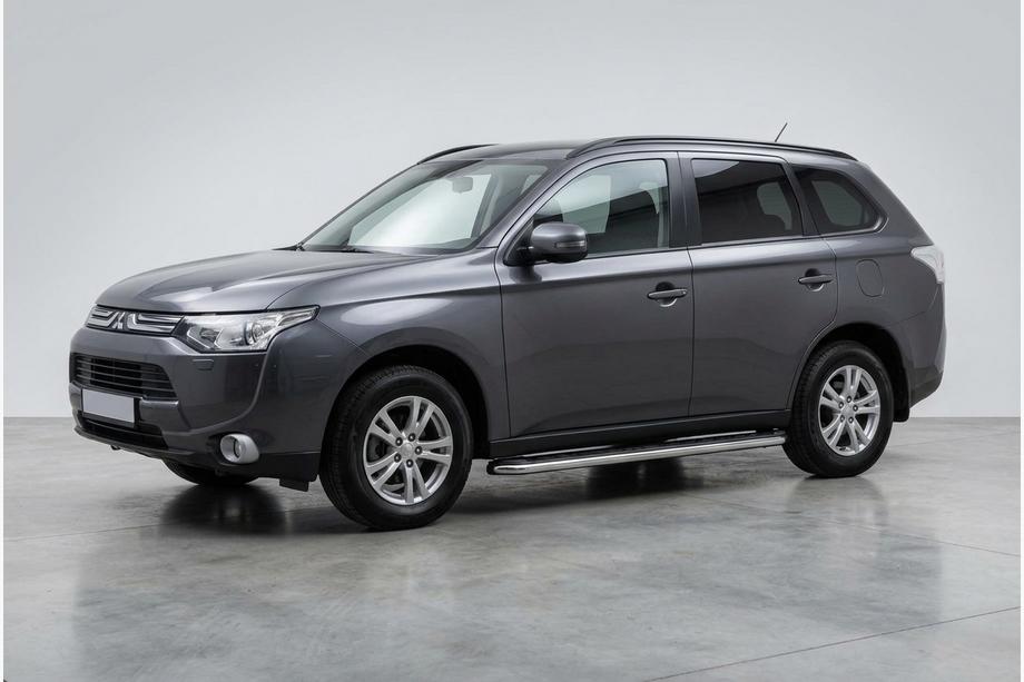 Mitsubishi Outlander 2012–2021 Maydos V1 sidetrin (2 stk., aluminium ↗ rustfrit stål) Image