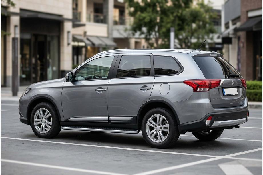 Mitsubishi Outlander 2012–2021 Sidetrin Tayga Grey (2 stk., aluminium) Image