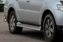 Mitsubishi Pajero Wagon IV 2006–2021 Siderør (2 stk., rustfrit stål) foto 4