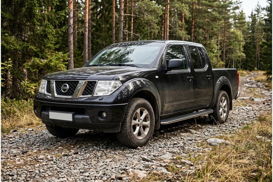 Nissan Navara 2006–2015 Maydos V1 sidetrin (2 stk., aluminium ↗ rustfrit stål) Image