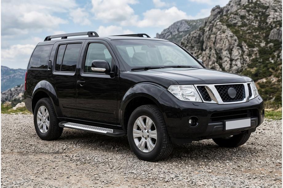 Nissan Pathfinder R51 2005–2014 Sidetrin Line (2 stk., aluminium) Image