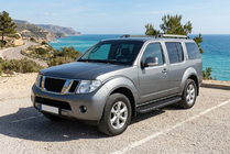 Nissan Pathfinder R51 2005–2014 Sidetrin Bosphorus Black (2 stk., aluminium) foto 1