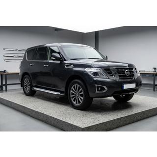 Sidetrin Allmond Grey (2 stk., aluminium) Nissan Patrol Y62 2010–2024 foto 1