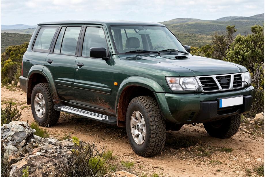 Nissan Patrol Y61 1997–2011 Sidetrin Line (2 stk., aluminium) Image