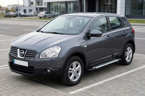 Nissan Qashqai 2007–2010 Sidetrin Line (2 stk., aluminium) foto 1