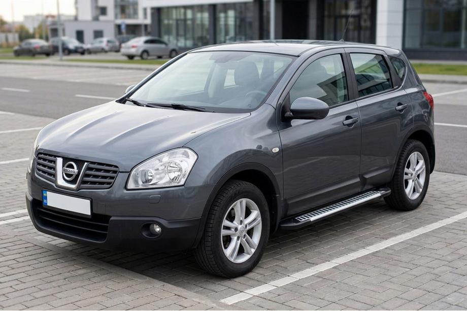 Nissan Qashqai 2007–2010 Sidetrin Line (2 stk., aluminium) Image