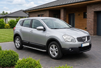 Nissan Qashqai 2007–2010 Maydos V1 sidetrin (2 stk., aluminium ↗ rustfrit stål) foto 1