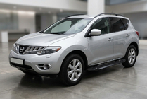 Nissan Murano 2008–2014 RedLine Black side trinbrætter (2 stk., aluminium) foto 1