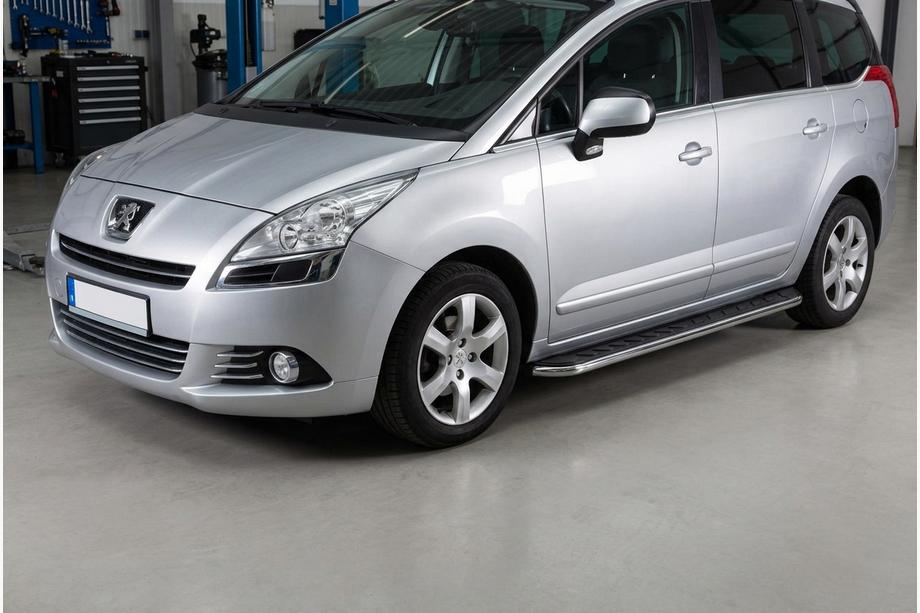 Peugeot 5008 2009–2016 Maydos V1 sidetrin (2 stk., aluminium ↗ rustfrit stål) Image