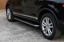 Porsche Cayenne 2003–2010 Maydos V1 sidetrin (2 stk., aluminium ↗ rustfrit stål) foto 1