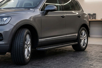 Porsche Cayenne 2003–2010 Sidetrin Bosphorus Black (2 stk., aluminium) foto 1