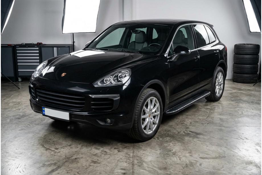 Porsche Cayenne 2010–2017 Sidetrin Bosphorus Black (2 stk., aluminium) Image